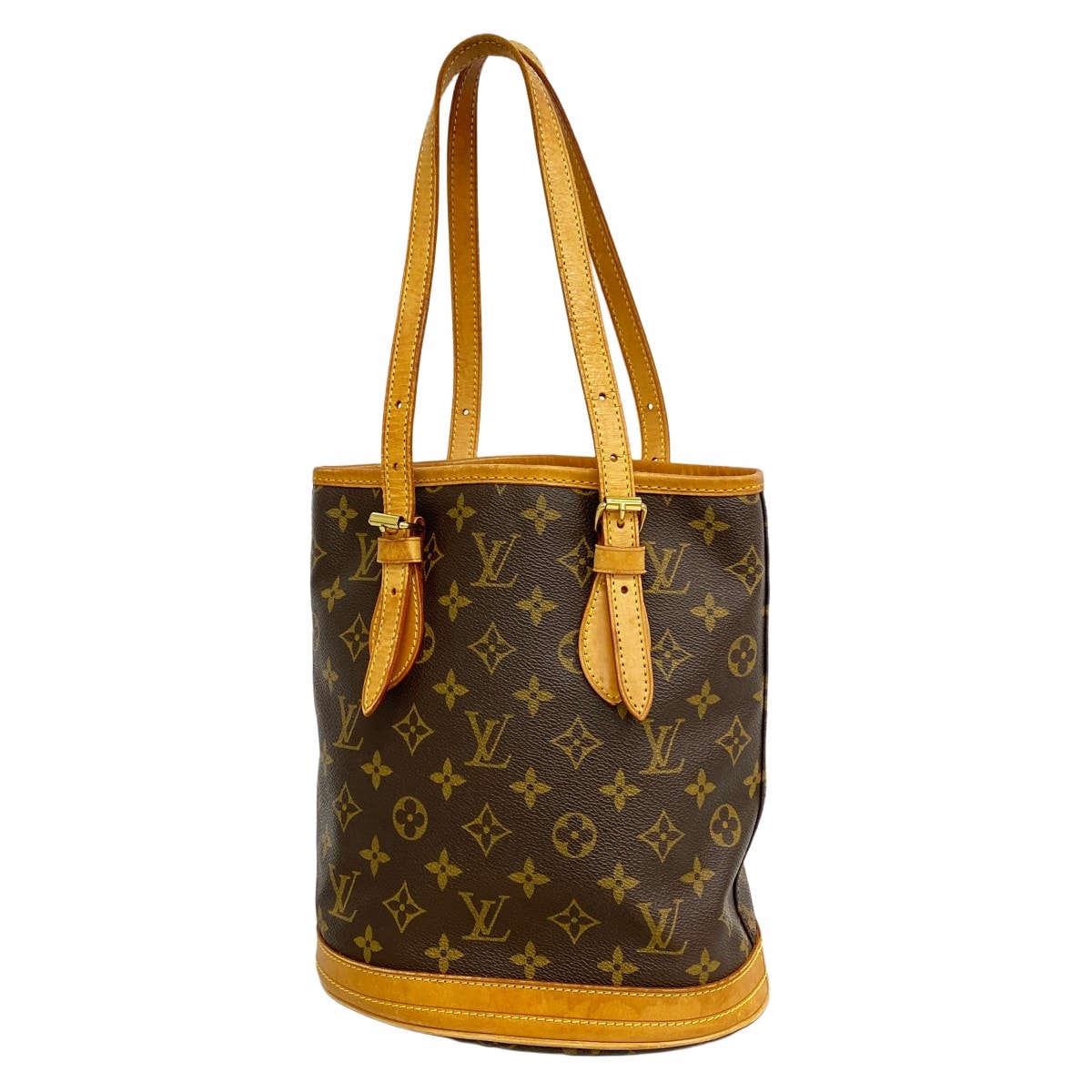 【6dc2279】ルイヴィトン トートバッグ モノグラム バケットPM M42238 ブラウン【中古】レディース