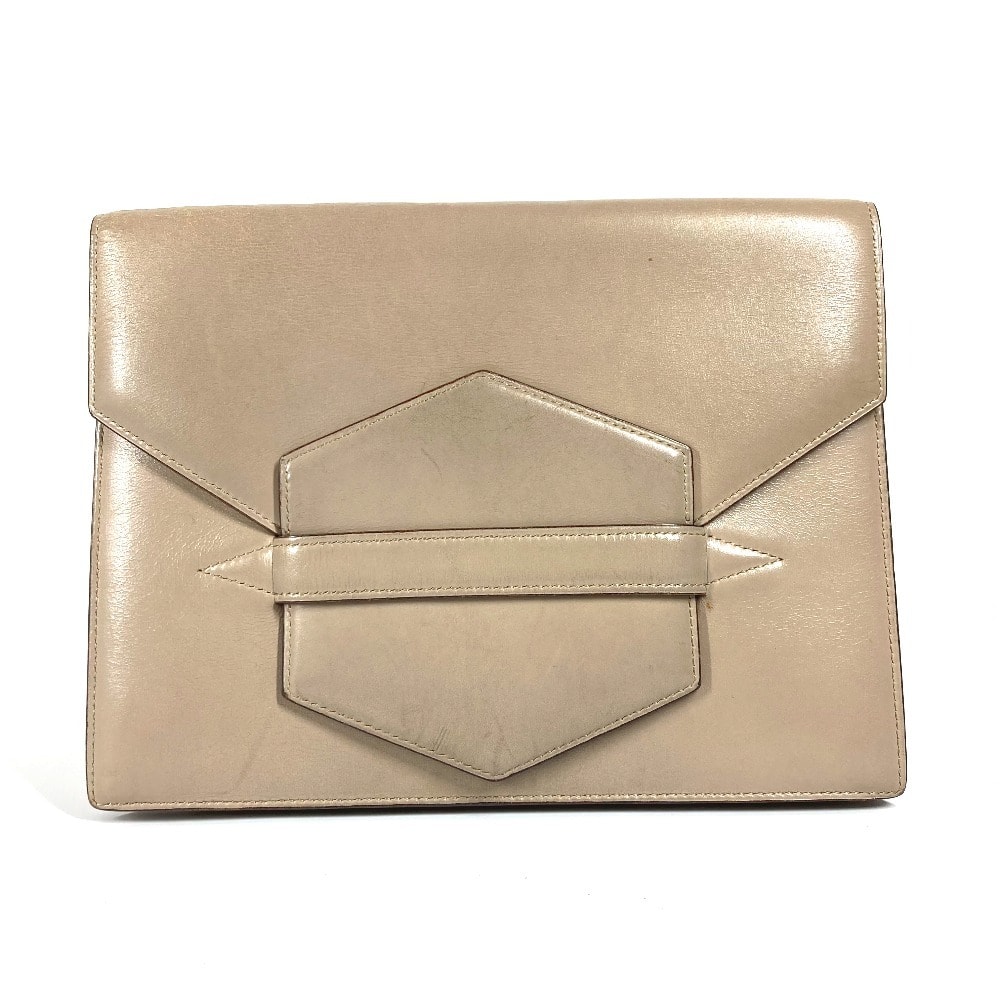 エルメス HERMES フラップ ベルト ヴィンテージ カバン ポーチ フラップ クラッチバッグ レザー ベージュ系