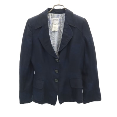 ARMANI COLLEZIONI アルマーニコレッツォーニ イタリア製 花柄 テーラードジャケット 42 ネイビー