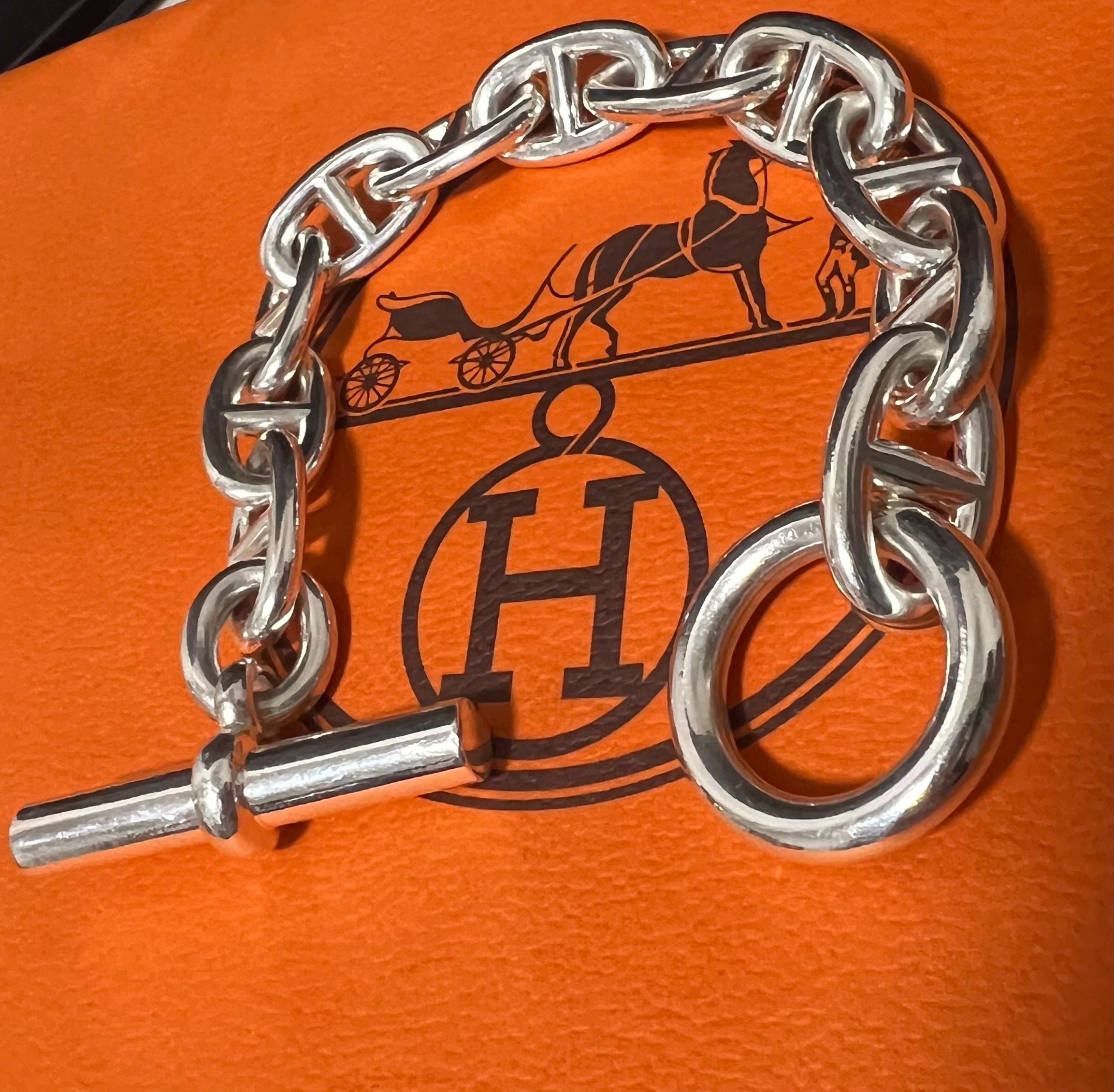 Hermes Chaine D'ancre TGM Bracelet "Silver"