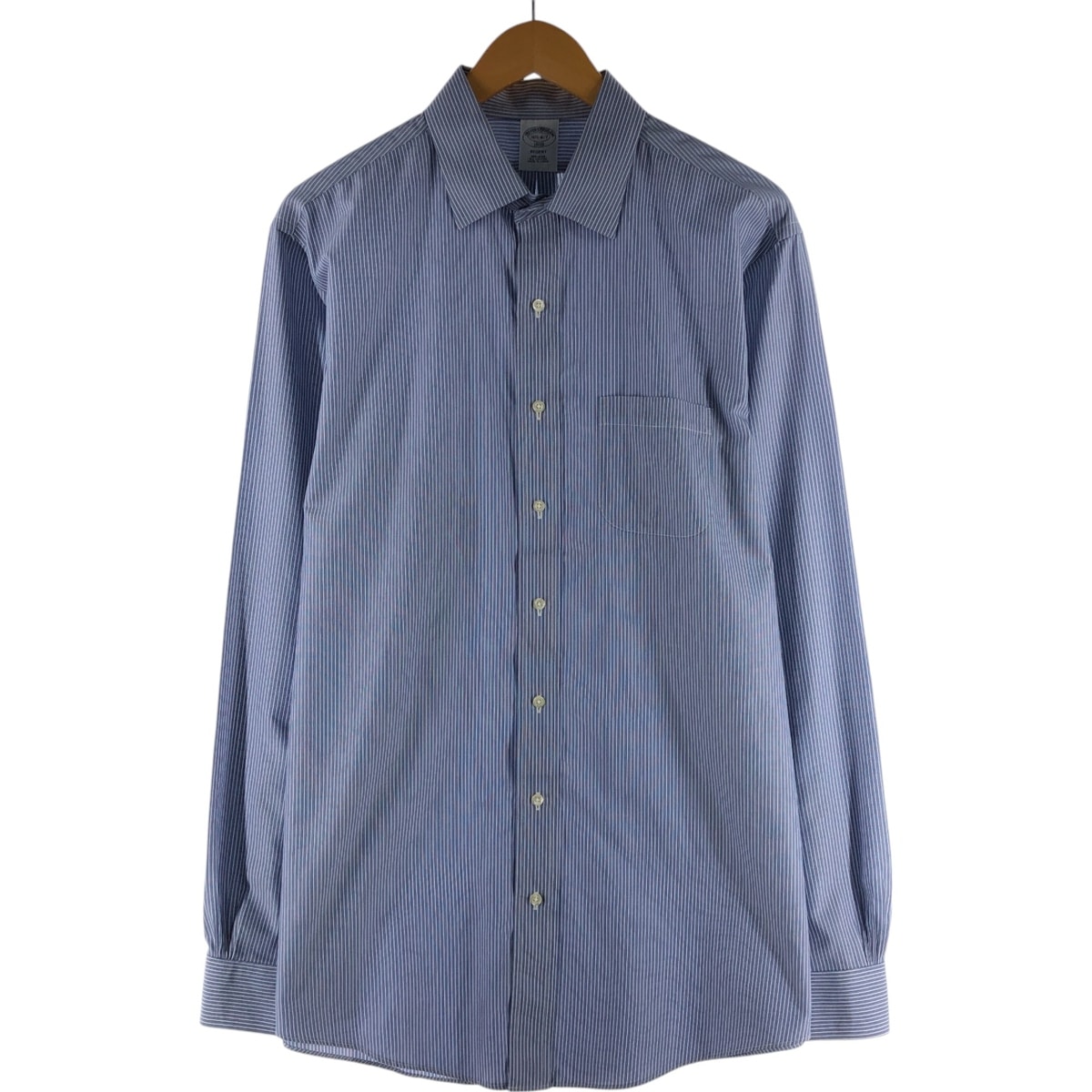古着 ブルックスブラザーズ Brooks Brothers 1818 長袖 コットンストライプシャツ メンズL相当/eaa531020