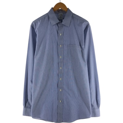 古着 ブルックスブラザーズ Brooks Brothers 1818 長袖 コットンストライプシャツ メンズL相当/eaa531020