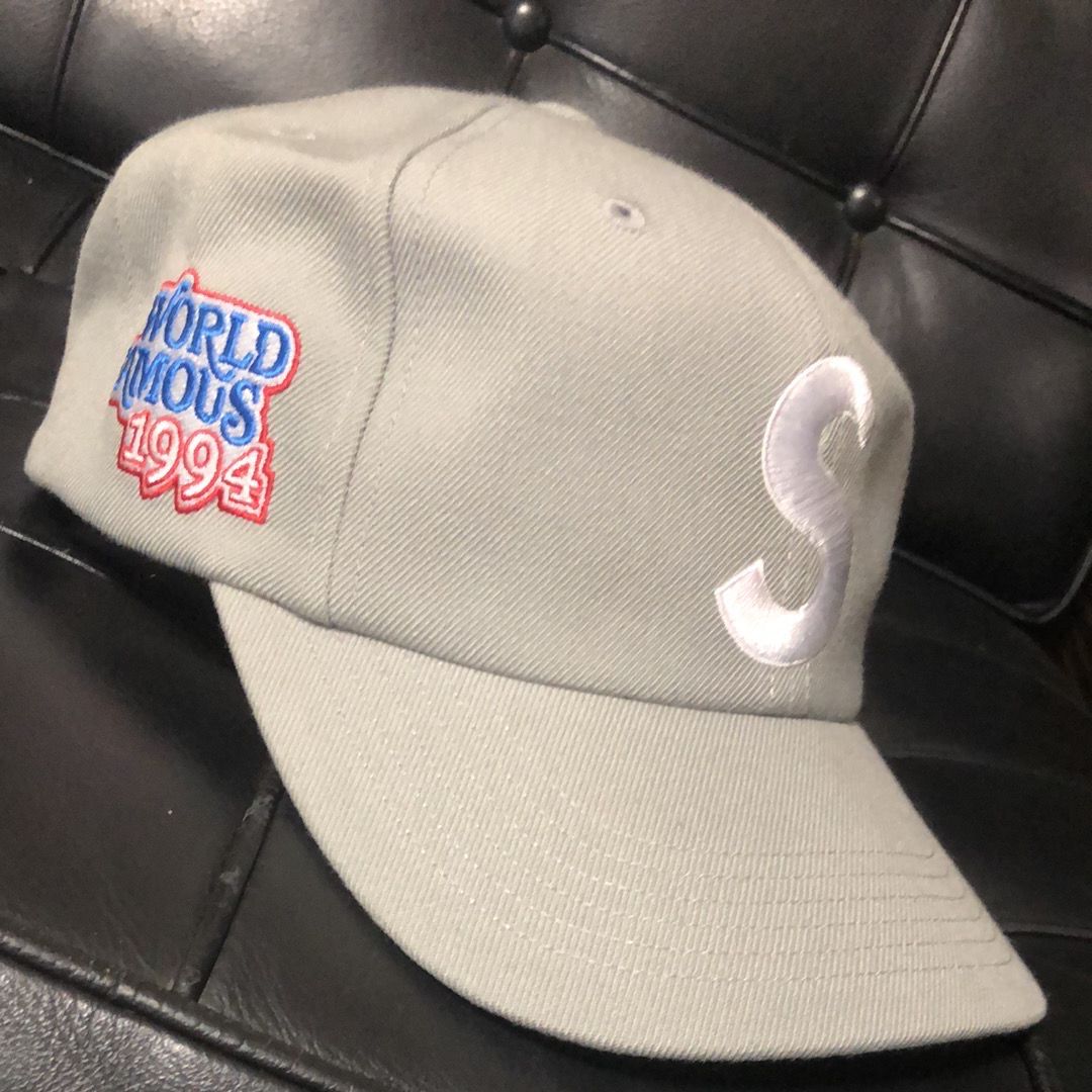 Supreme World Famous S Logo 6-Panel "Grey"