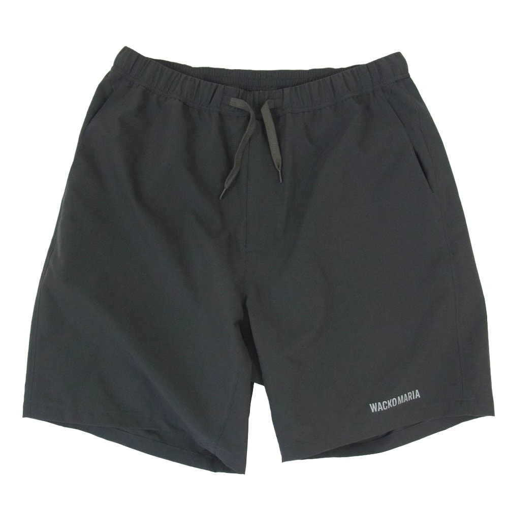 WACKO MARIA ワコマリア NANGA ナンガ 25SS NANGA COMFY SHORTS ナンガ コンフィー ショーツ リフレクティブ ロゴプリント ブラック系 M【中古】