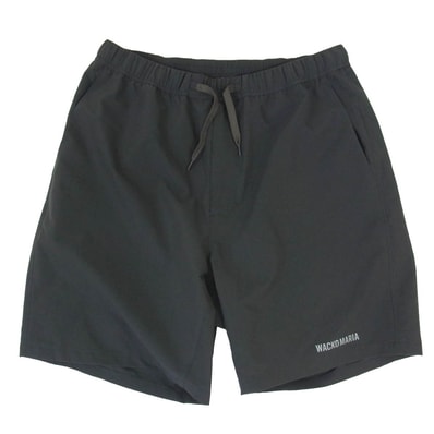 WACKO MARIA ワコマリア NANGA ナンガ 25SS NANGA COMFY SHORTS ナンガ コンフィー ショーツ リフレクティブ ロゴプリント ブラック系 M【中古】