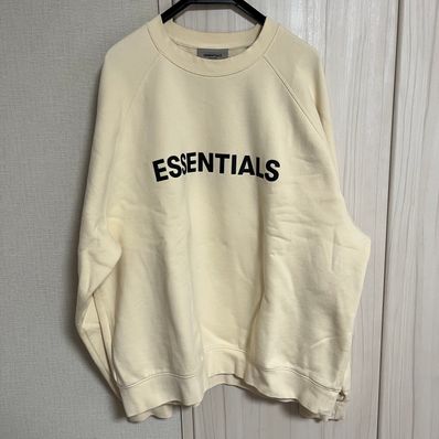FEAR OF GOD ESSENTIALS 3D Silicon Applique Crewneck "Buttercream"