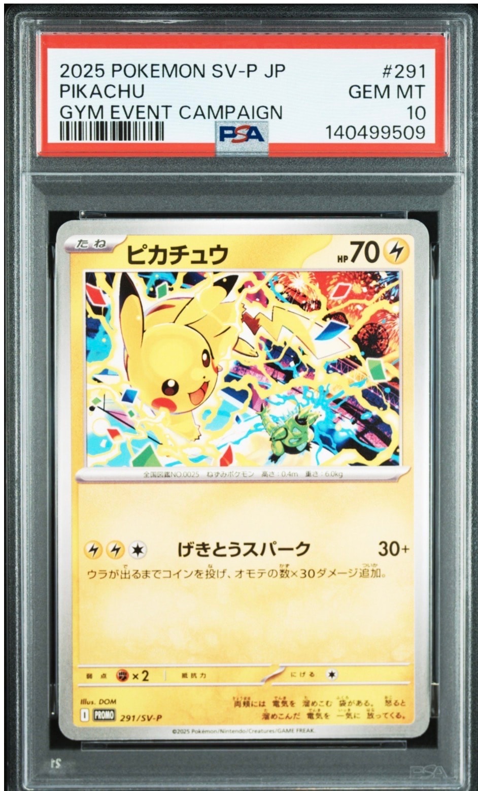 PSA10】ピカチュウ P [SV-P 291](プロモーションカード「SV-P」) 1枚の