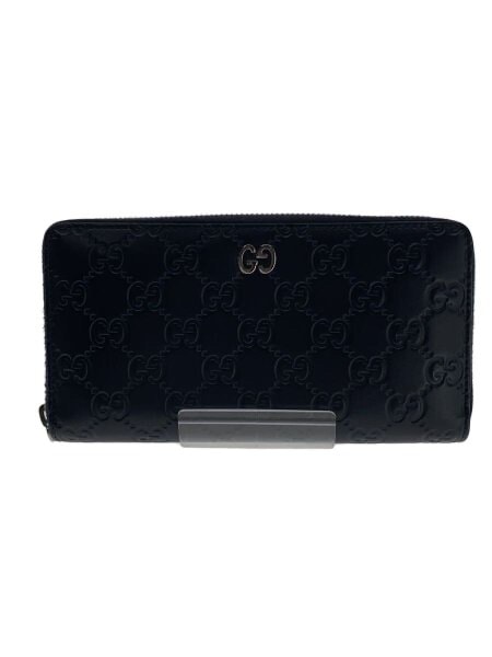 GUCCI Signature Leather Zip Around Wallet "Black"