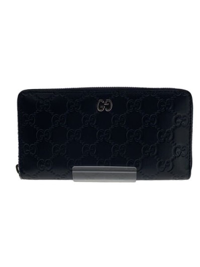 GUCCI Signature Leather Zip Around Wallet "Black"