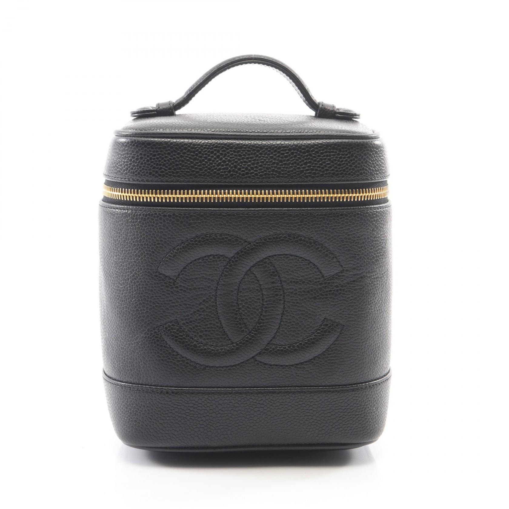 シャネル CHANEL ココマーク ハンドバッグ バッグ キャビアスキン(グレインドカーフ) レディース ブラック系 A01998 【中古】