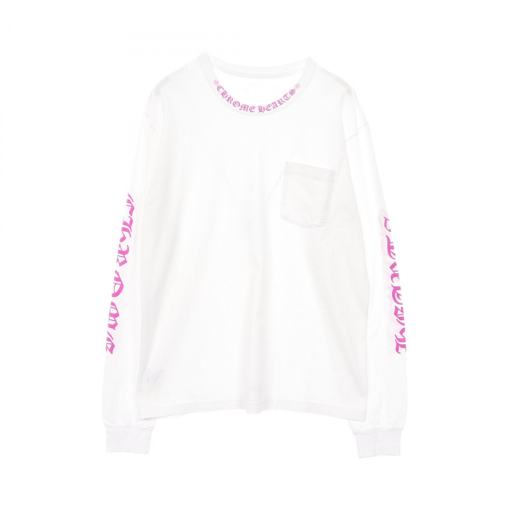 Chrome Hearts Neck Logo Long Sleeve Pocket T-Shirt "White"