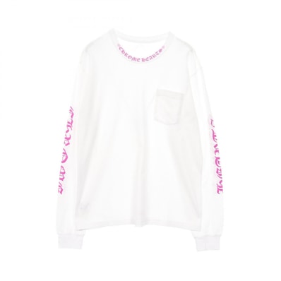 Chrome Hearts Neck Logo Long Sleeve Pocket T-Shirt "White"