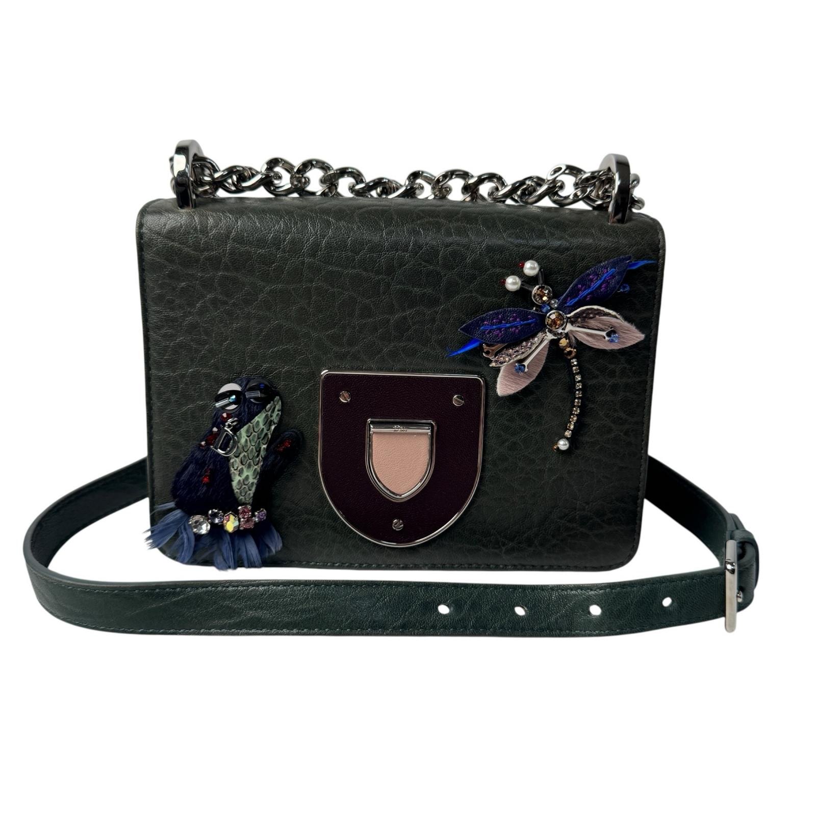 クリスチャンディオール Christian Dior ディオラマ クラブ エンブレム チェーンショルダーバッグ トンボ 斜めがけ クロスボディ レディース