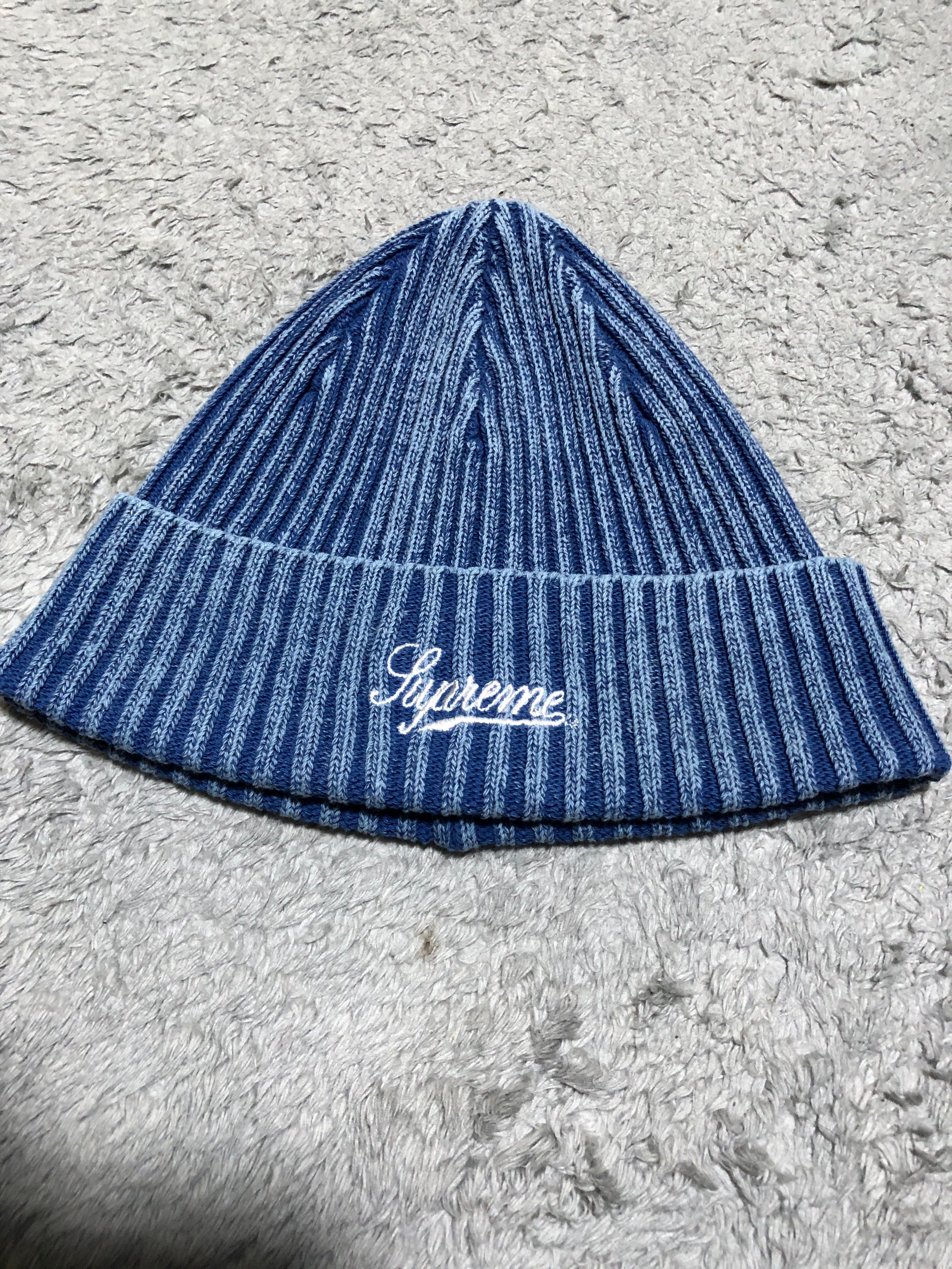 Supreme Bleached Rib Beanie "Navy"