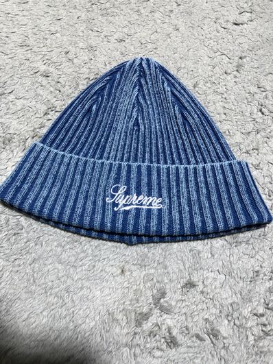Supreme Bleached Rib Beanie "Navy"