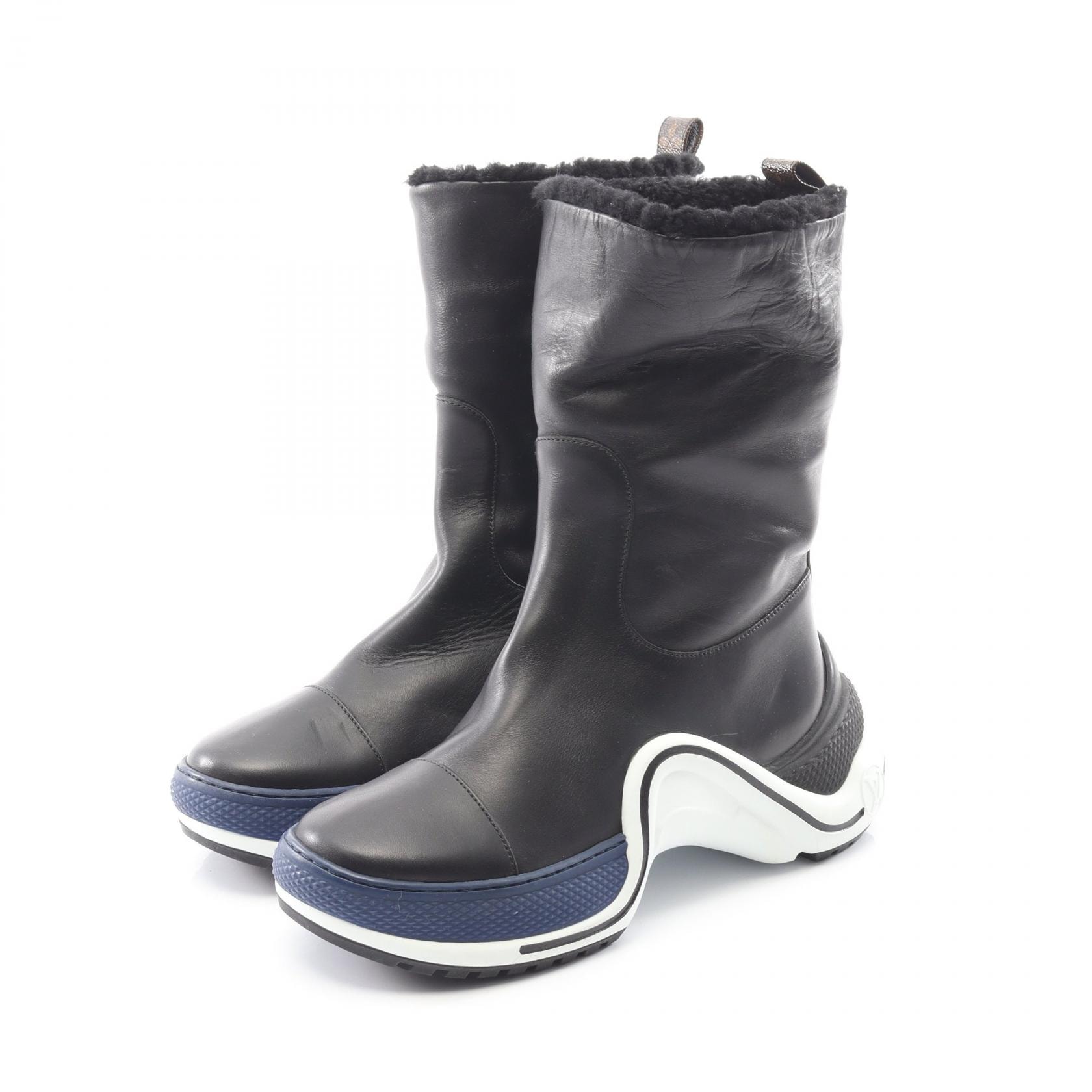 ルイ・ヴィトン LOUIS VUITTON アークライトライン ブーツ 靴 レザー レディース ブラック系 【中古】