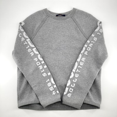 LOUIS VUITTON(ルイ・ヴィトン) サイドリフレクティブロゴ クルーネック XL RM181 スウェット グレー×ホワイト