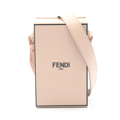フェンディ FENDI ボックス ショルダーバッグ バッグ レザー レディース ピンク系 【中古】