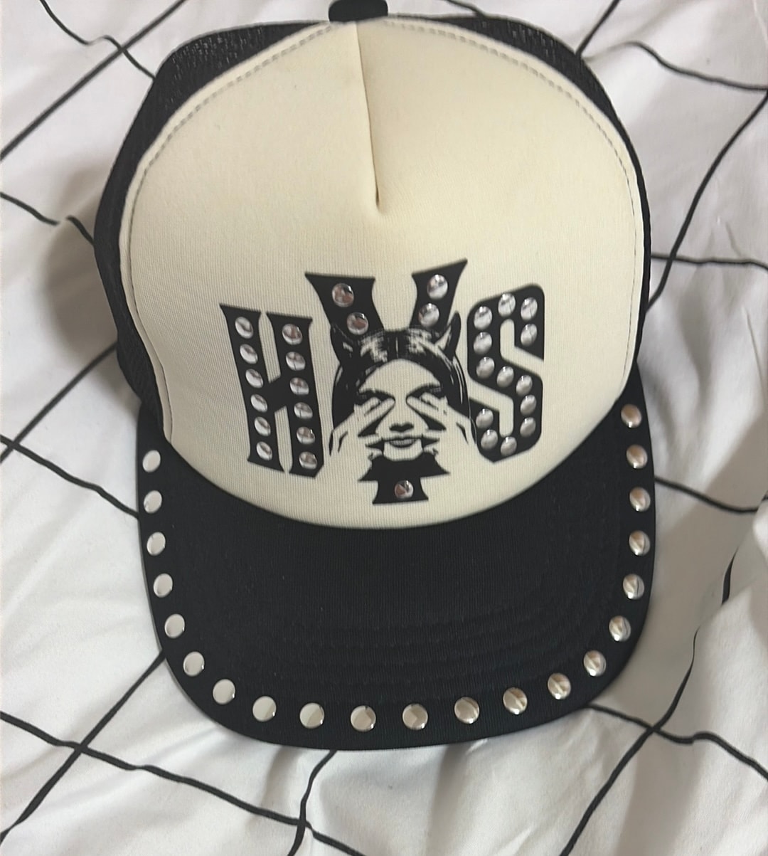 HYSTERIC GLAMOUR See No Evil Studded Mesh Cap 