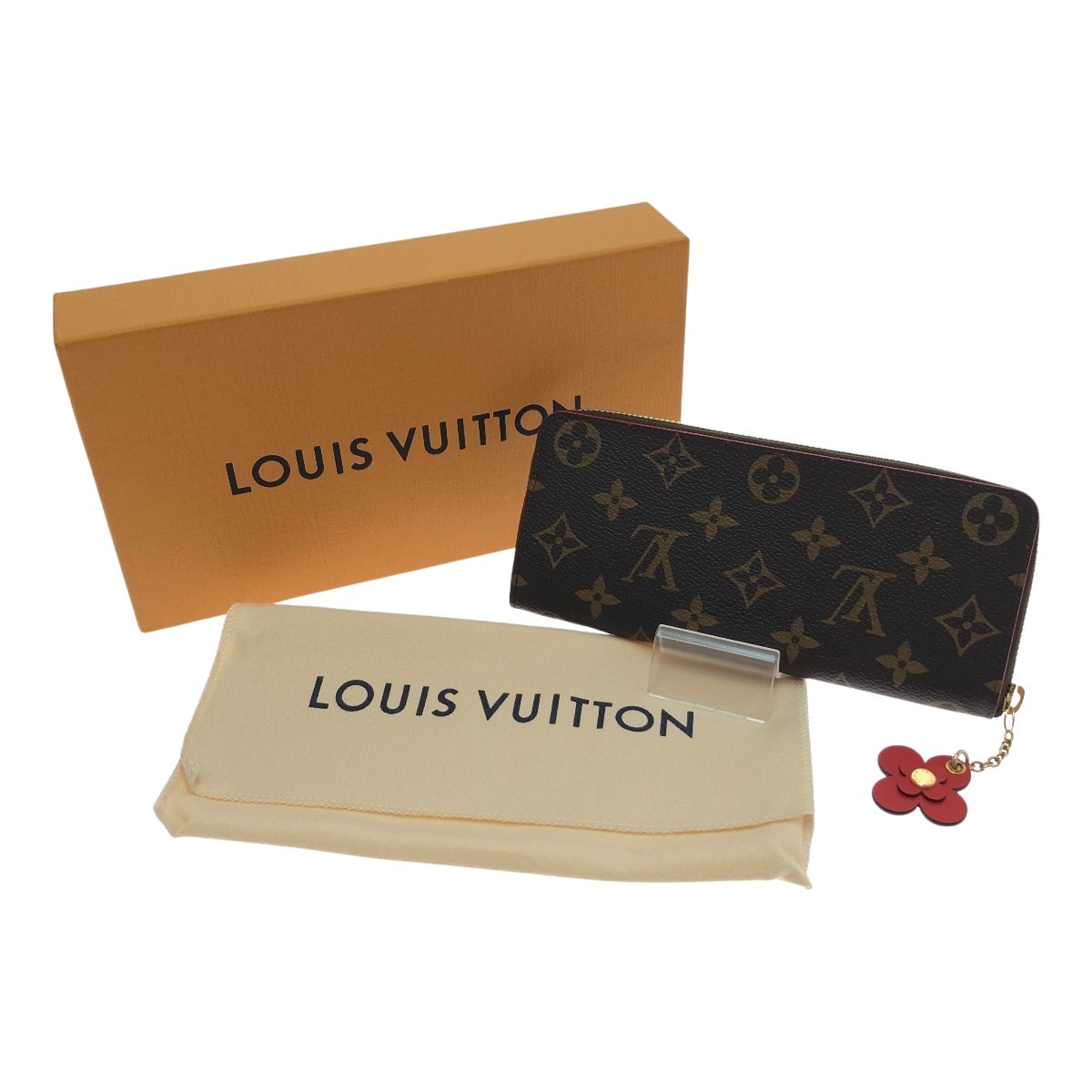 □□LOUIS VUITTON ルイヴィトン 長財布 モノグラム ポルトフォイユ クレマンス M62940 コクリコ
