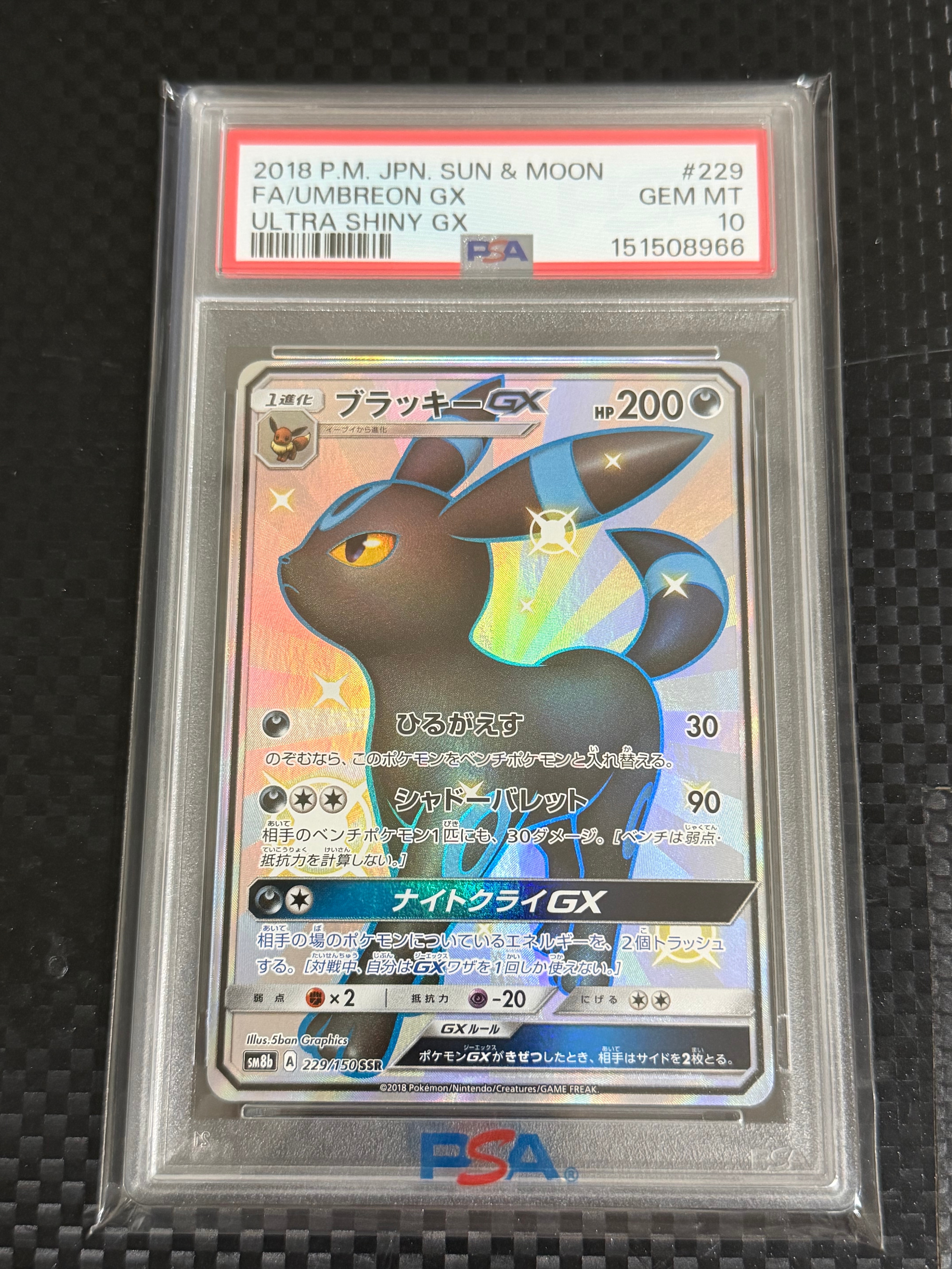 PSA10】ブラッキーGX SSR[SM8b 229/150](ハイクラスパック「GXウルトラ