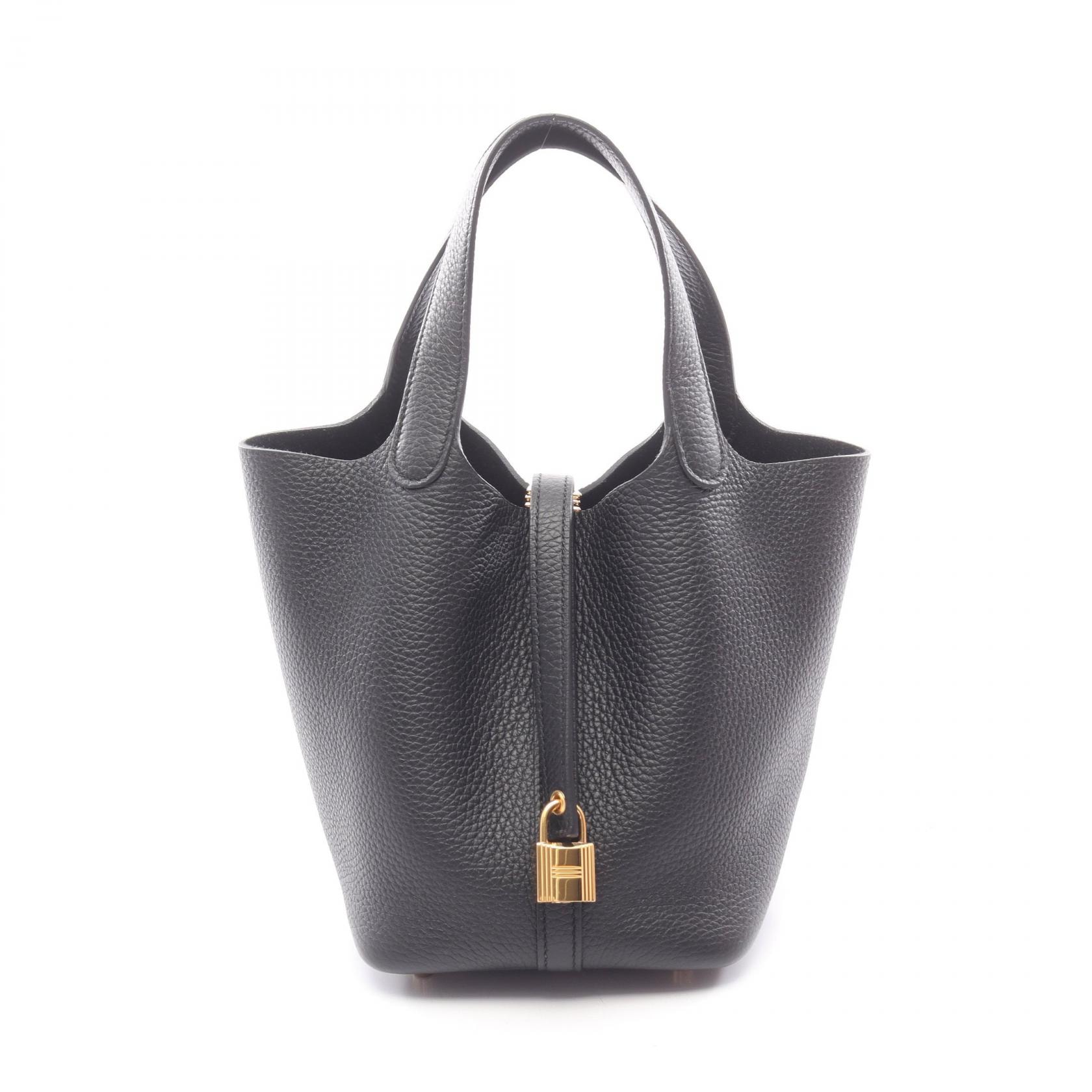 エルメス HERMES ピコタンロックPM ハンドバッグ バッグ レザー トリヨンクレマンス トリヨンクレマンス ブラック(エルメス) K刻印(2025年製造) レディース ブラック系 【中古】