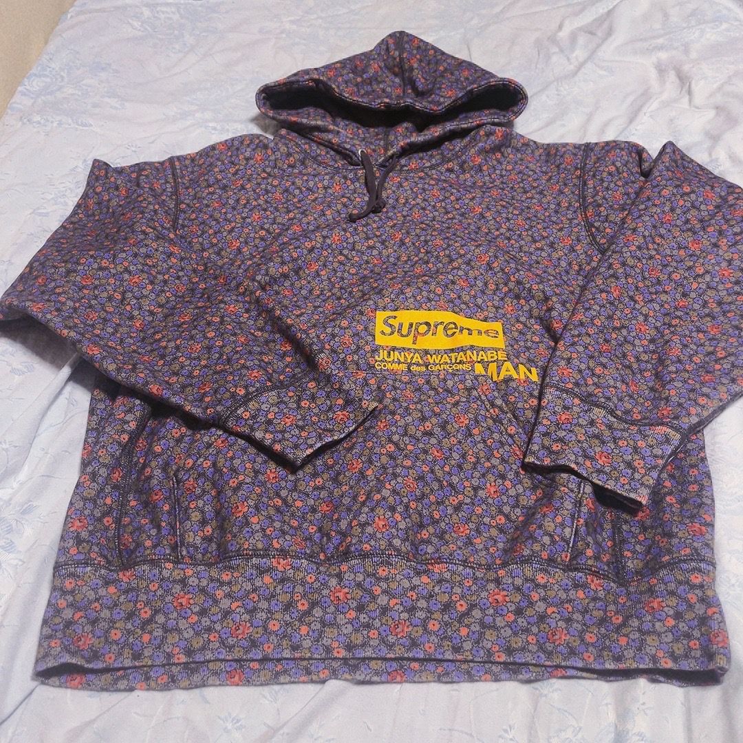 Supreme / JUNYA WATANABE COMME des GARCONS MAN Hooded Sweatshirt "Black Flowers"