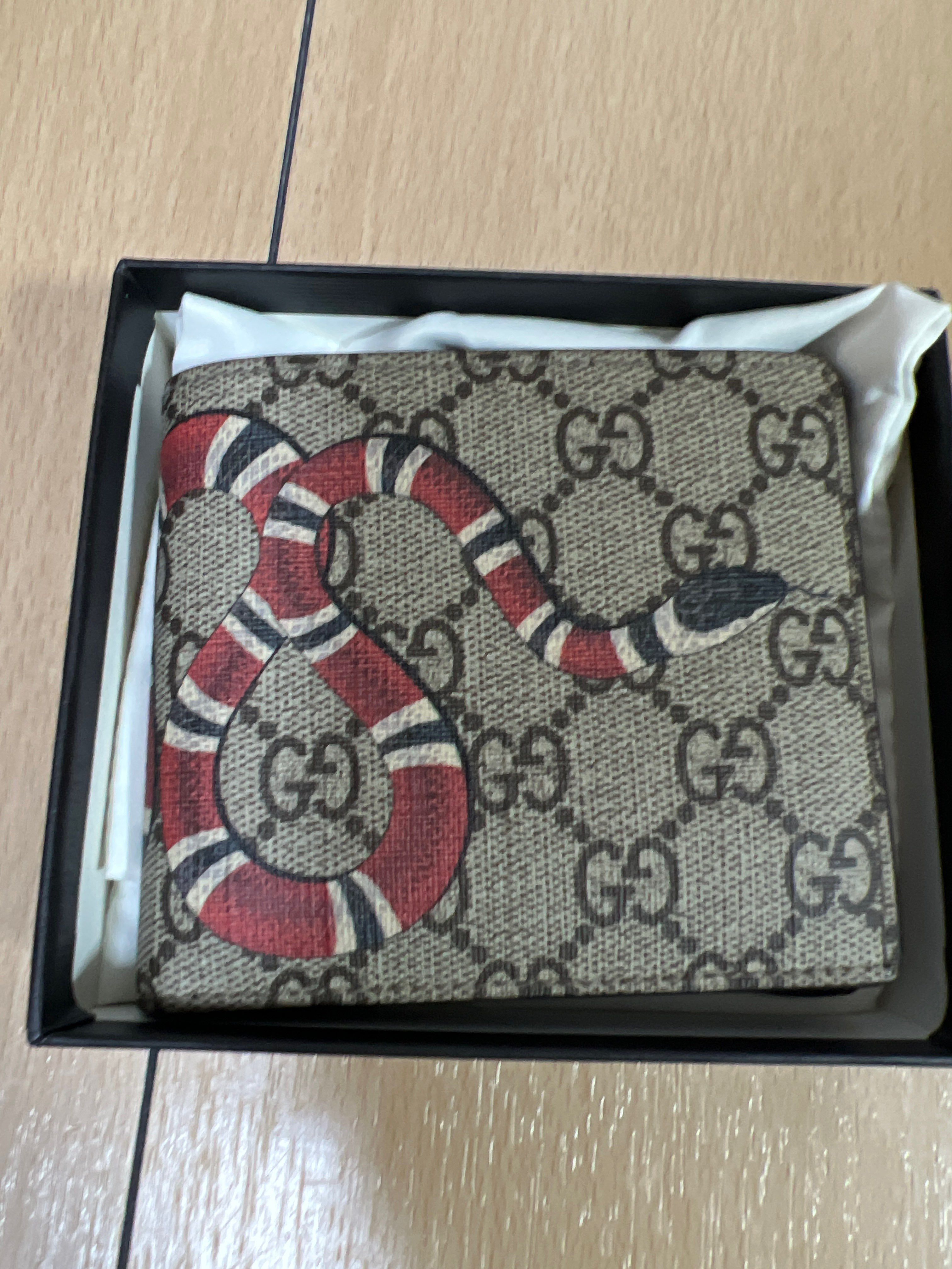 スネーク プリント GGスプリーム キャンバス コインウォレット 