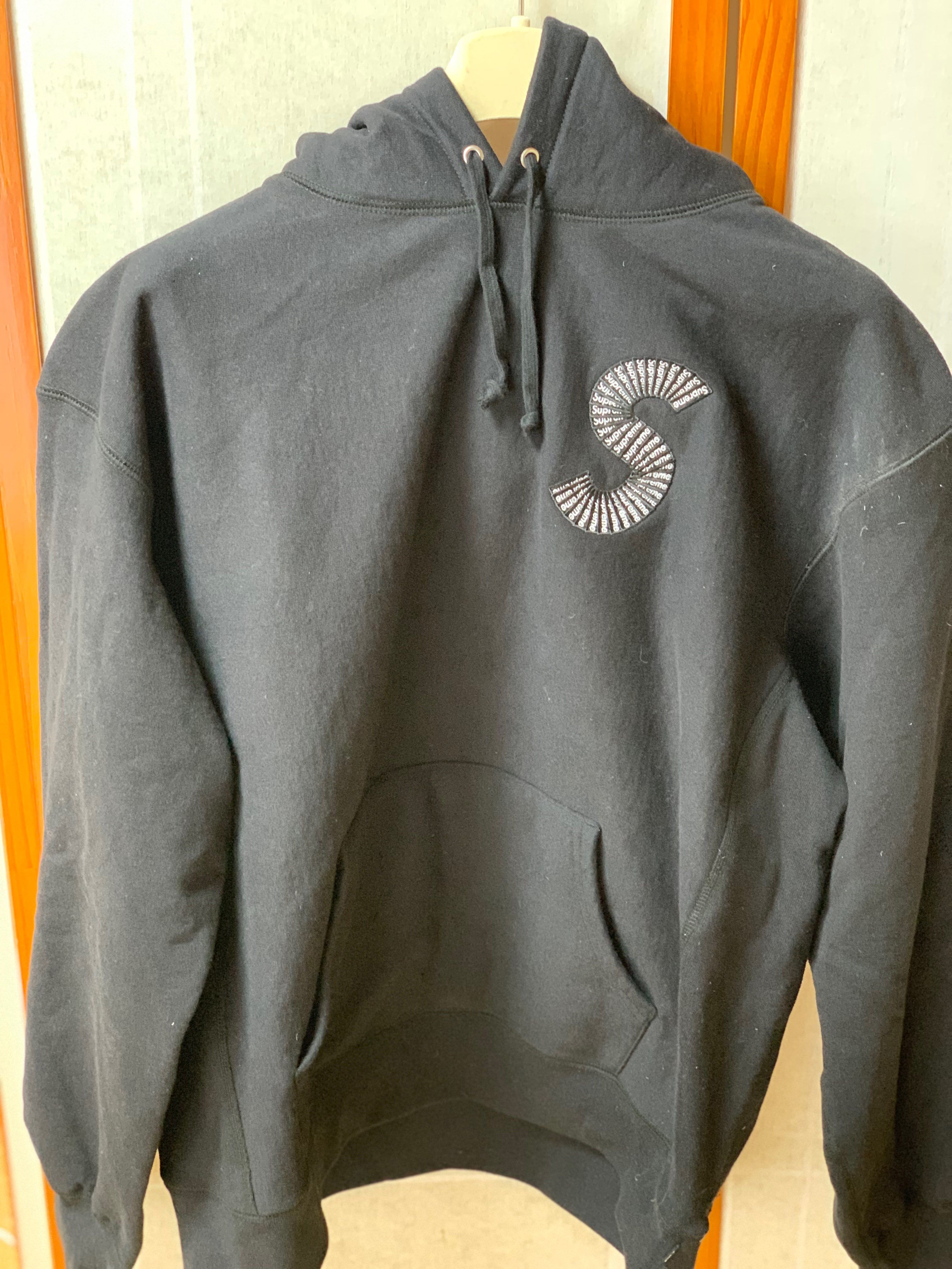 Supreme S Logo Hooded Sweatshirt "Black" (20FW)