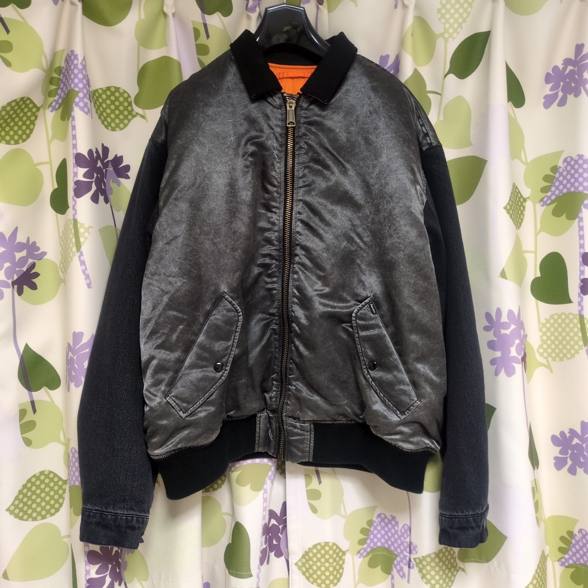 Supreme Denim Sleeve Ma-1 "Black"