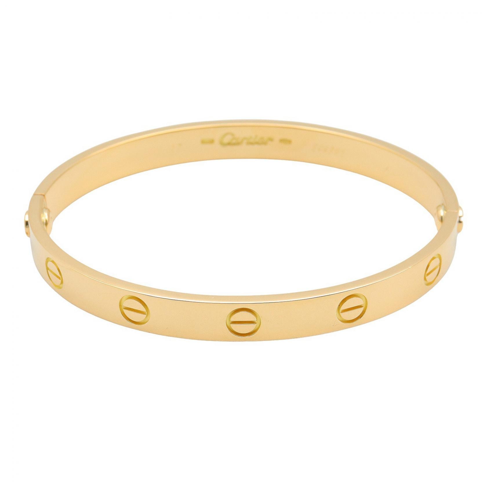 カルティエ CARTIER ラブブレス ブレスレット アクセサリー K18(イエローゴールド) メンズ レディース ゴールド系 【中古】