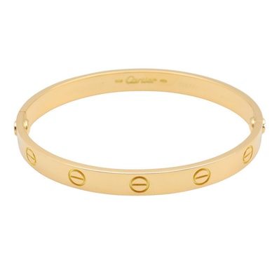 カルティエ CARTIER ラブブレス ブレスレット アクセサリー K18(イエローゴールド) メンズ レディース ゴールド系 【中古】