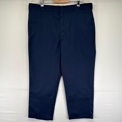 古着 ディッキーズ Dickies パンツ ワークパンツ チノパン スラックス 874 ジップ 大きいサイズ W42 L28 ネイビー系 メンズ