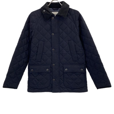 バブアー ×SHIPS 1802193 ダークネイビー ウール混 モダンフィットビデイル キルティングジャケット 36