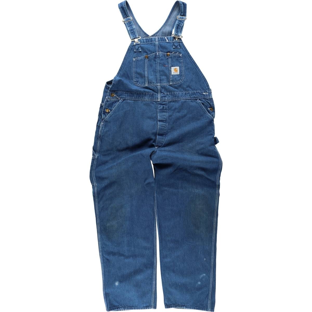 古着 カーハート Carhartt ビッグサイズ デニムオーバーオール メンズw42相当/eaa642950