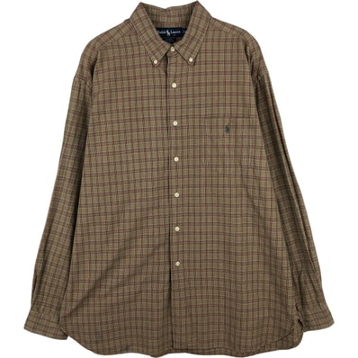 古着 ラルフローレン Ralph Lauren MCMELL 長袖 ボタンダウンチェックシャツ メンズXL相当/eaa616030
