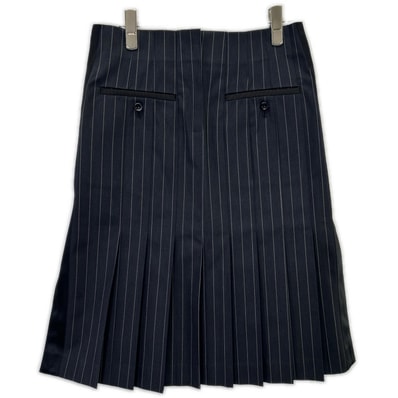 サカイ 23-06535 ブラック プリーツ ストライプスカート 2