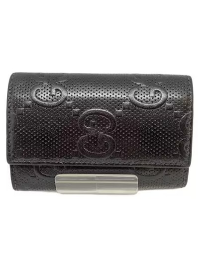 GUCCI GG Embossed Key Case "Black"