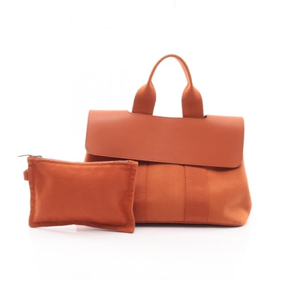 エルメス HERMES ヴァルパライソPM ハンドバッグ バッグ レザー トワルシェブロン トワルシェブロン レディース ブラウン系 【中古】