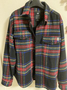 トマト様WIND AND SEA CPO Shirt Jacket Plaid-