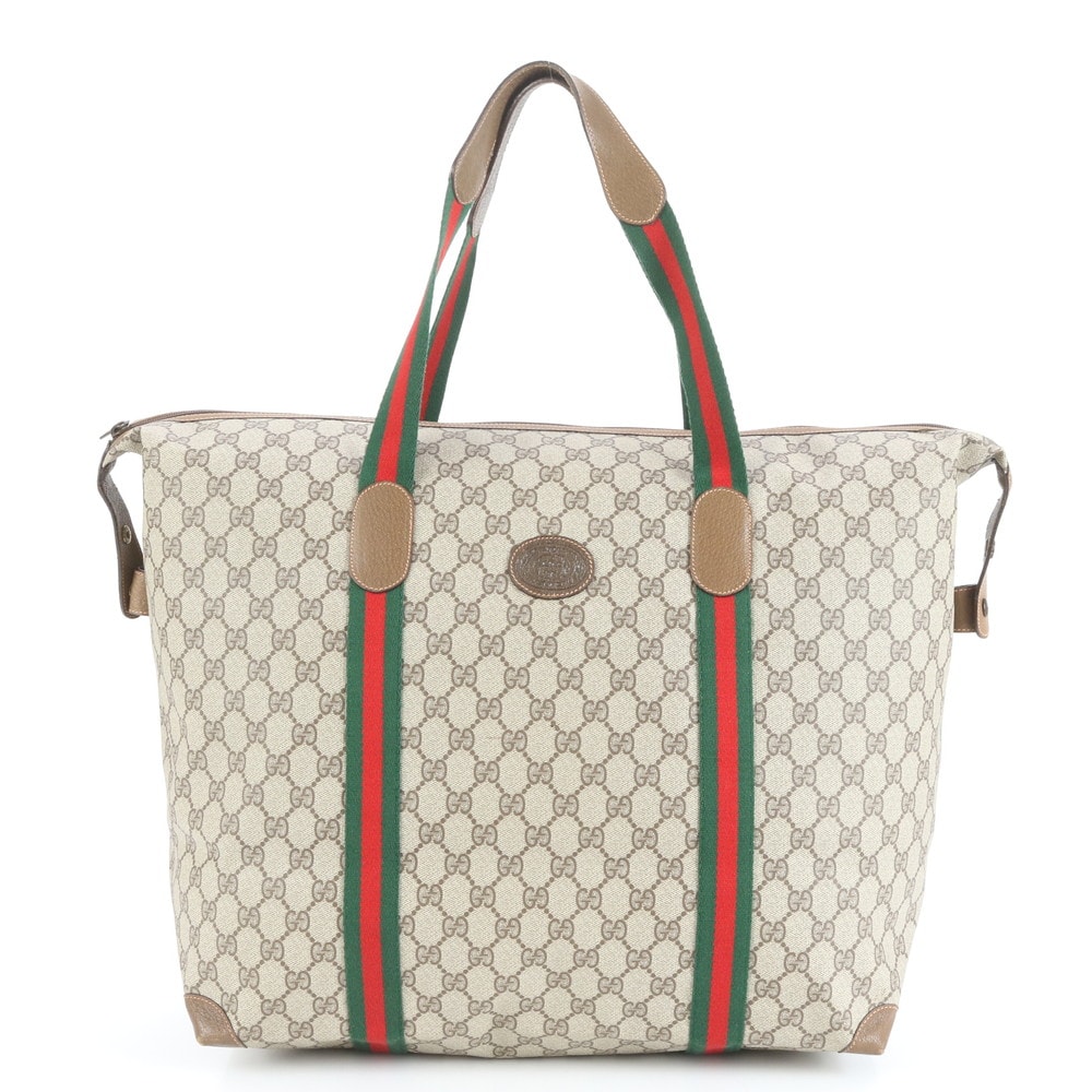 ■美品 グッチ GGスプリーム シェリー ライン89 19 トート バッグ