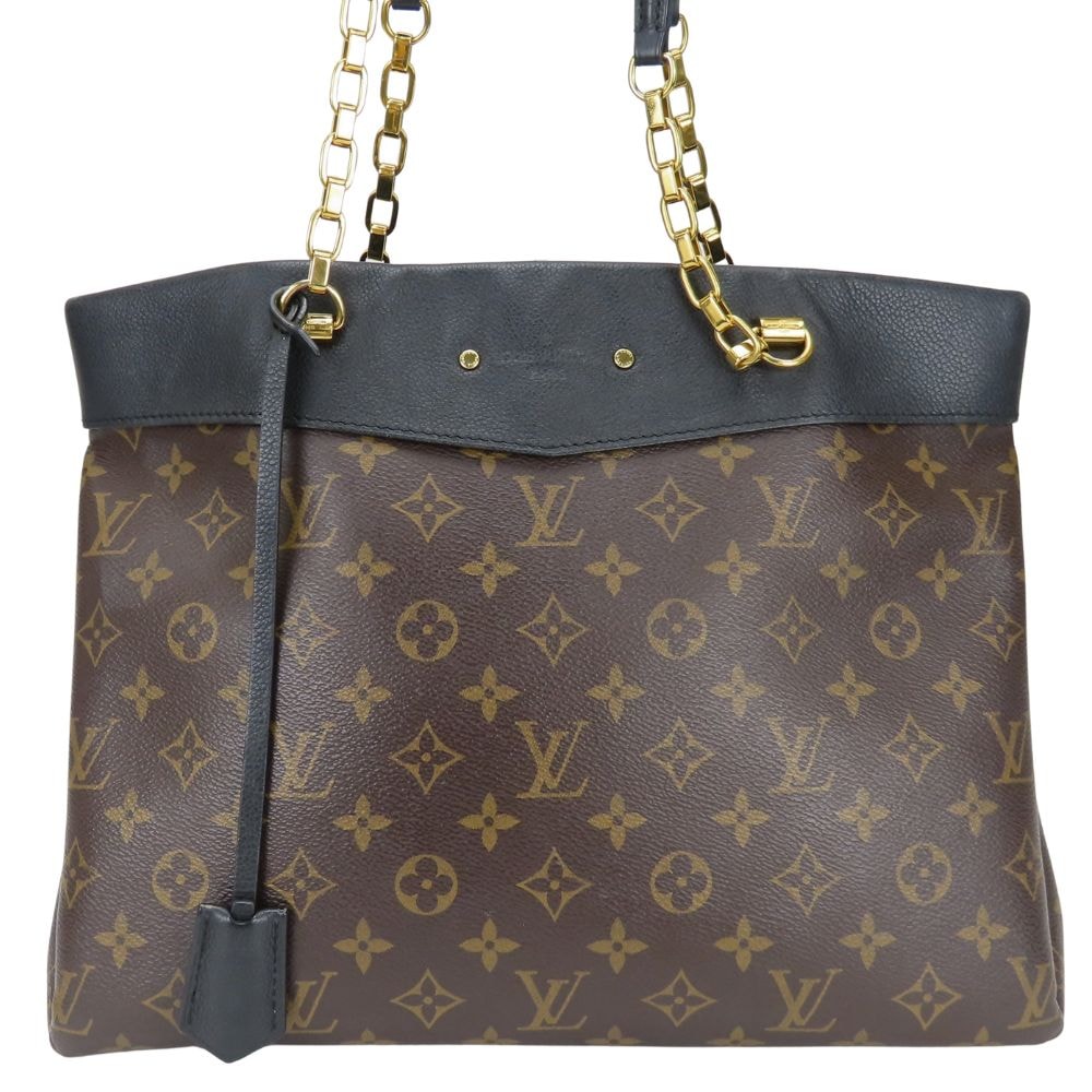 【中古】 ルイ・ヴィトン トートバッグ パラスショッパー M51198 モノグラム レザー ノワール ブラック 肩掛け レディース 女性 LOUIS VUITTON