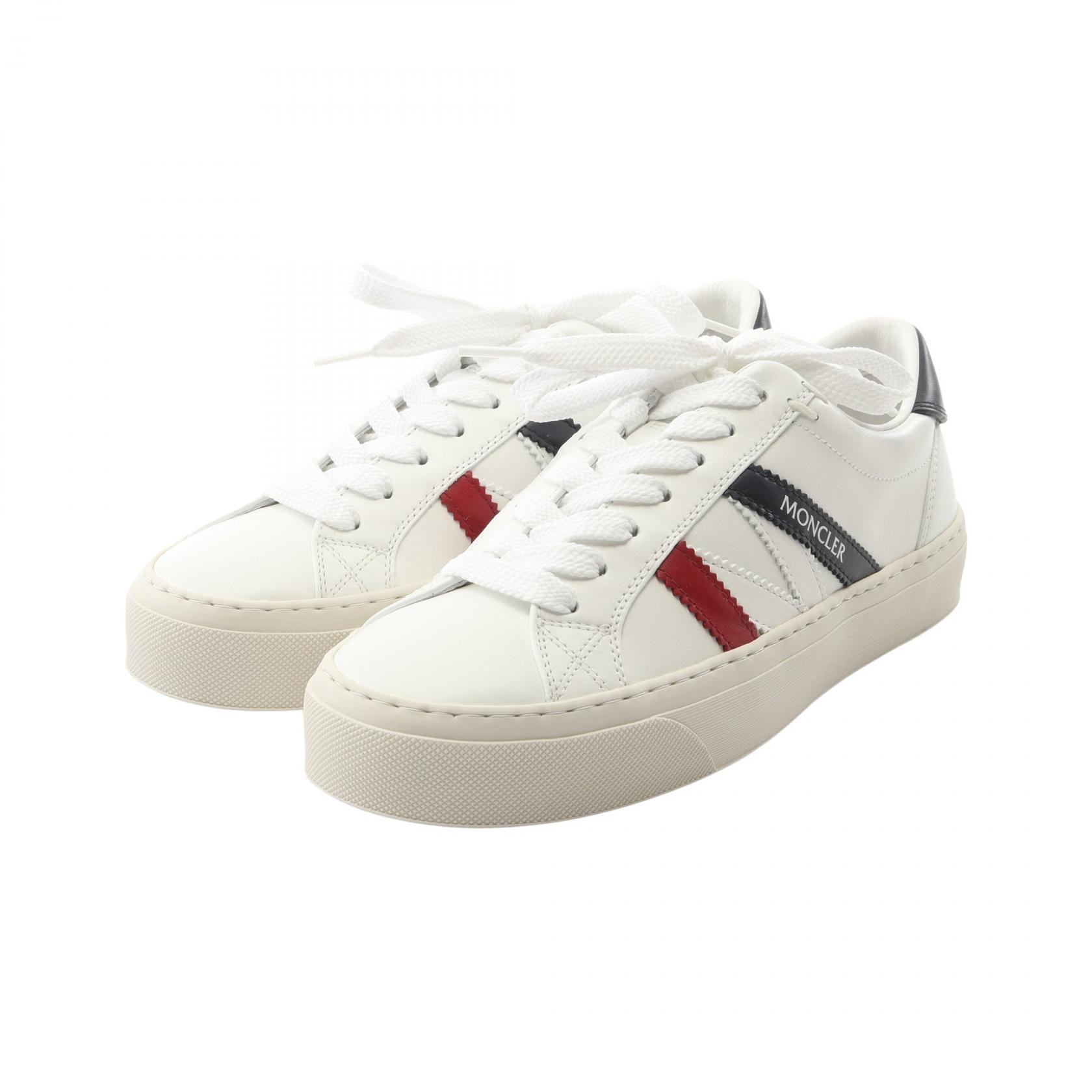 モンクレール MONCLER MONACO2 スニーカー 靴 レザー レディース ホワイト系 / ネイビー系 / レッド系 4M00160M449600137 【中古】