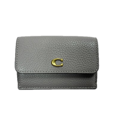 COACH コーチ 3つ折り財布 CM437 バイオレット レディース ゴールド金具
