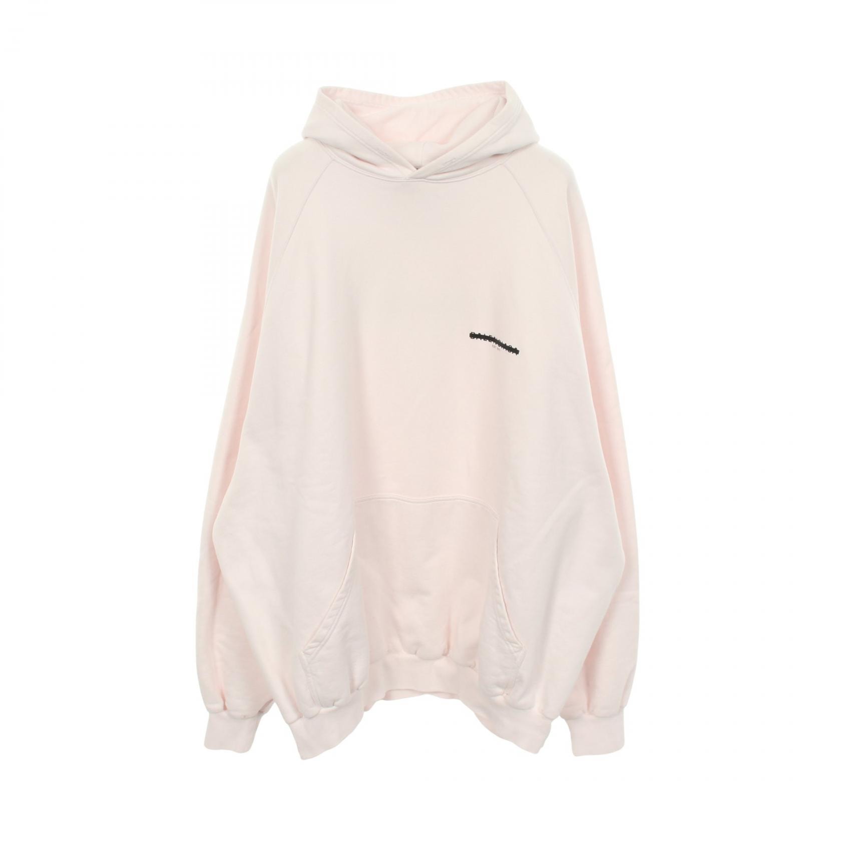 バレンシアガ BALENCIAGA STRIKE 1917 OVERSIZED HOODIE パーカー 衣料品 トップス コットン メンズ レディース ピンク系 697879 【中古】