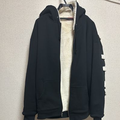 Supreme Faux Fur Lined Zip Up Hooded Sweatshirt "Black"