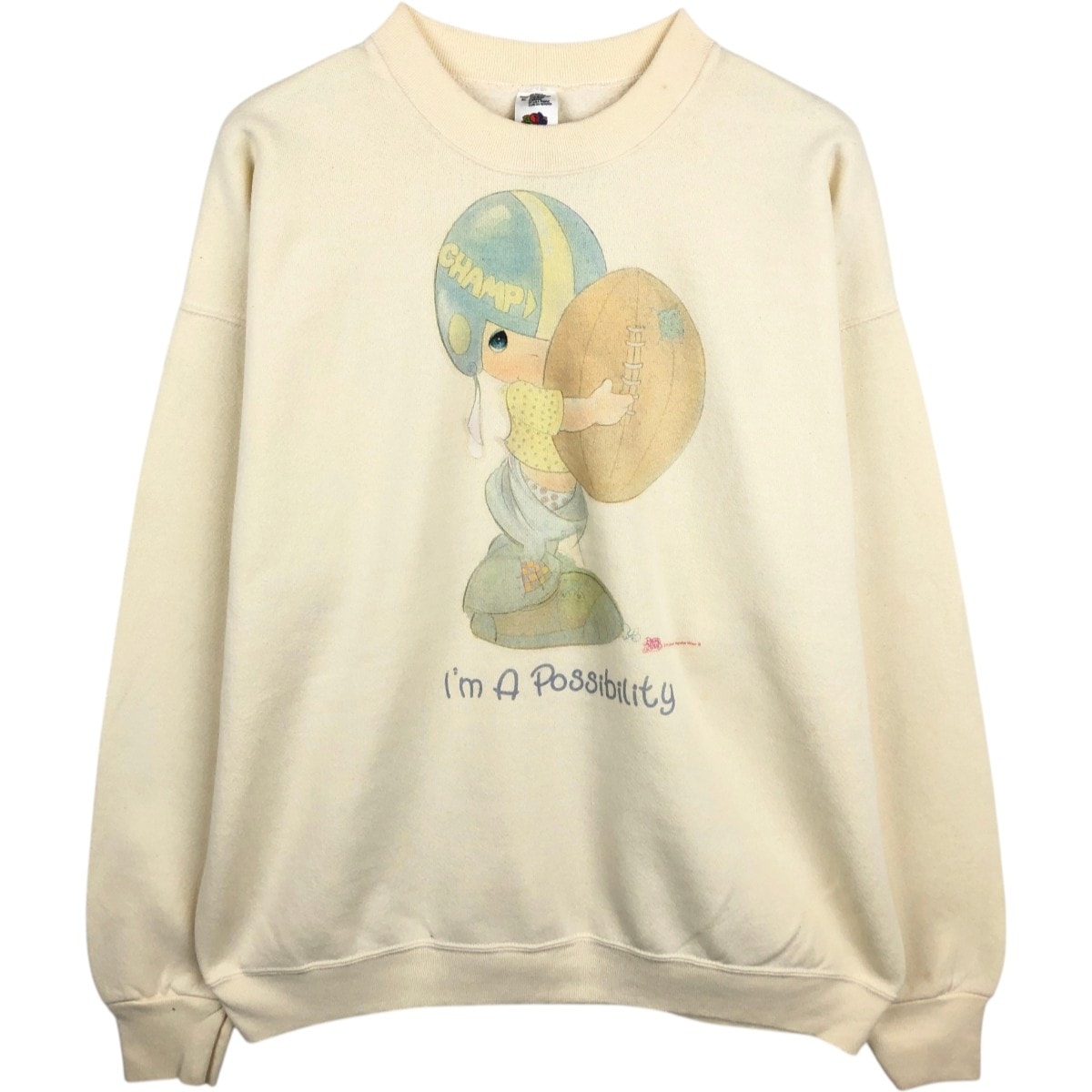 古着 90年代 フルーツオブザルーム FRUIT OF THE LOOM PRECIOUS MOMENTS プレシャス モーメンツ キャラクタースウェットシャツ トレーナー レディースXL相当 ヴィンテージ/eaa683078
