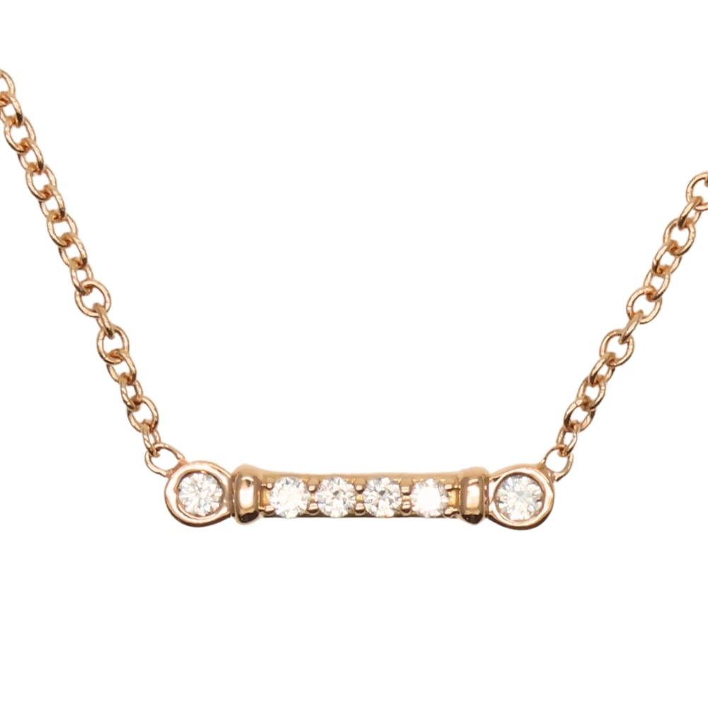 【中古】 ティファニー ネックレス フルール ド リス ステム K18PG ダイヤモンド 約1.88g ピンクゴールド 6PD ジュエリー レディース 女性 TIFFANY&Co.