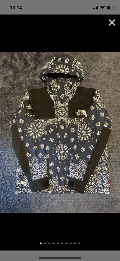 Supreme The North Face Bandana Mountain Parka "Navy"