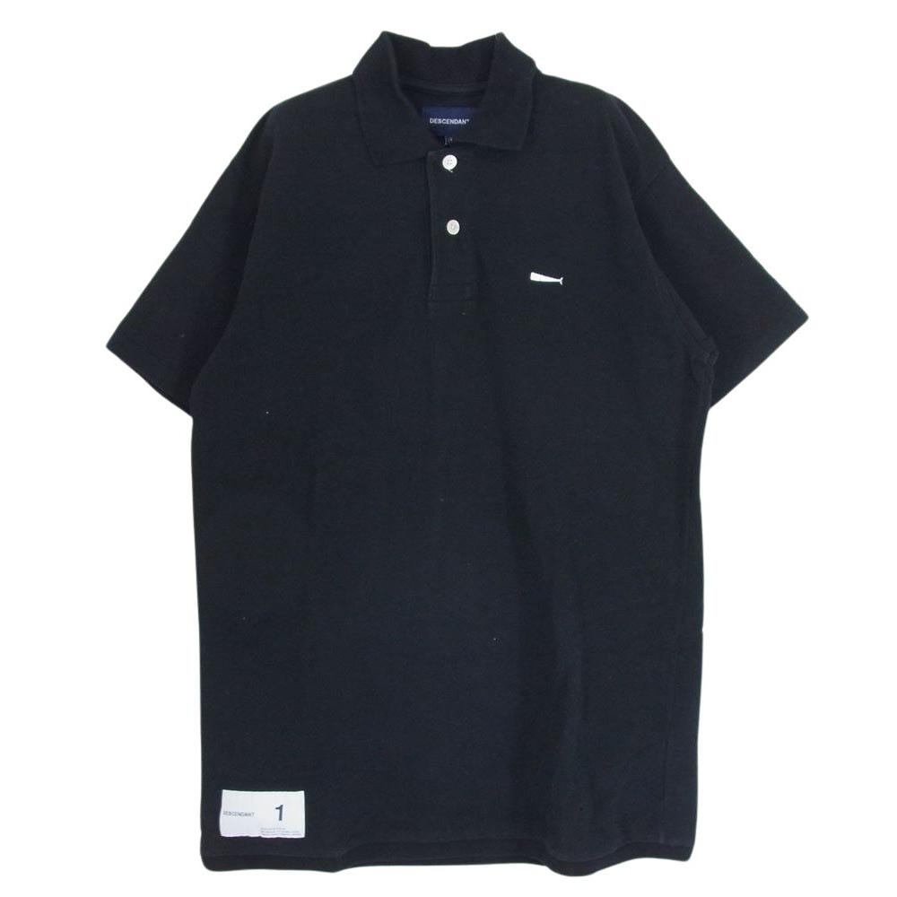 DESCENDANT ディセンダント ポロシャツ CACHALOT POLO SS コットン鹿の子 半袖 ポロシャツ ブラック系 1【中古】